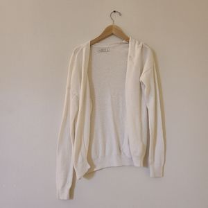 Abercrombie and Fitch White Knit Cardigan